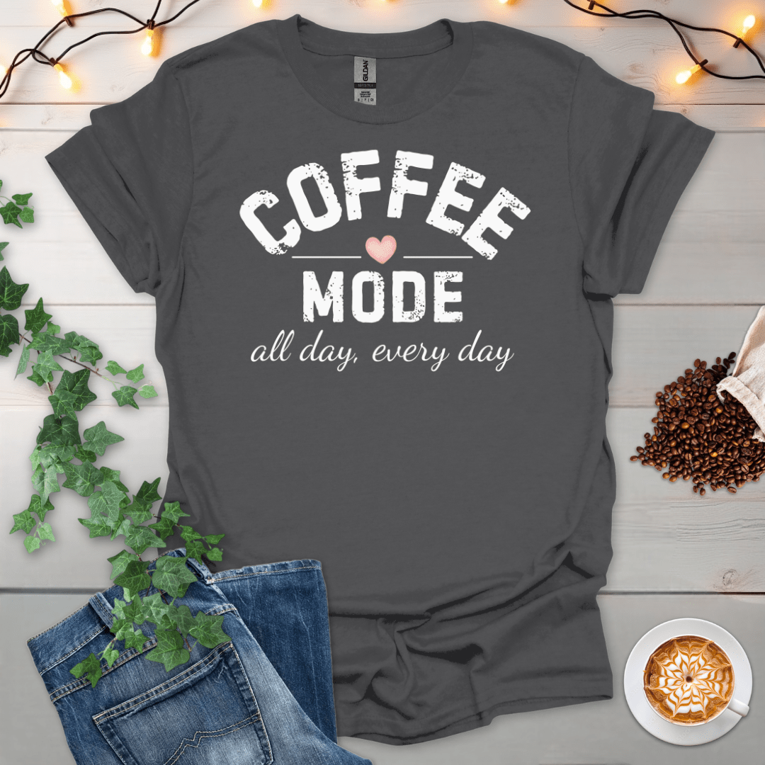 Coffee Mode Heart T-Shirt