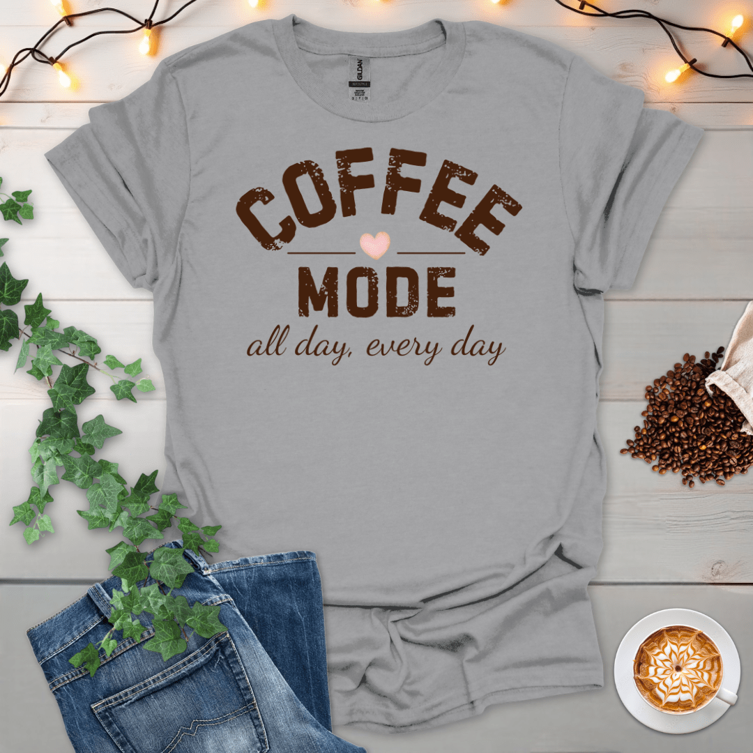 Coffee Mode Heart T-Shirt