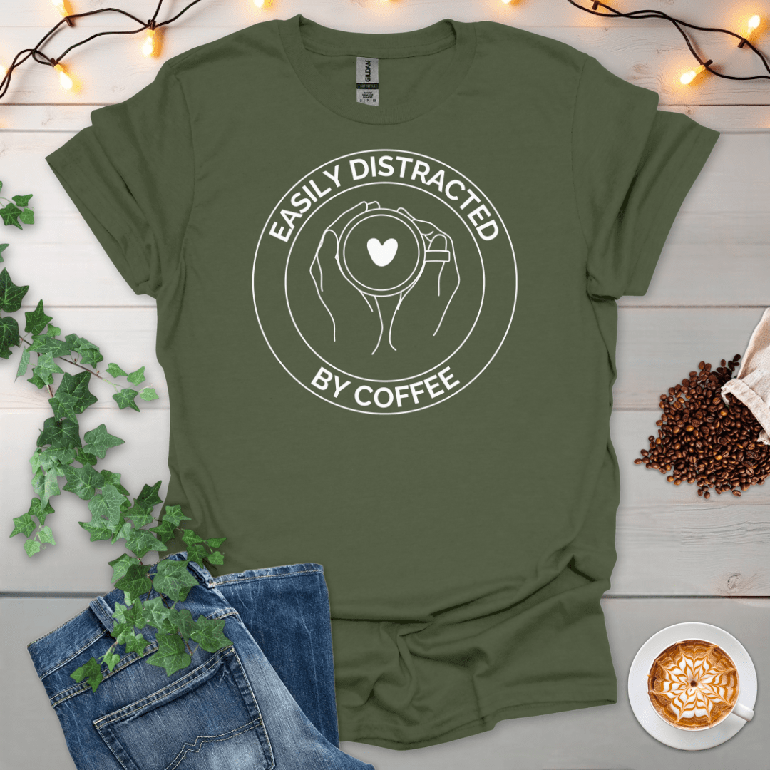 Easily Distracted By Coffee T-Shirt