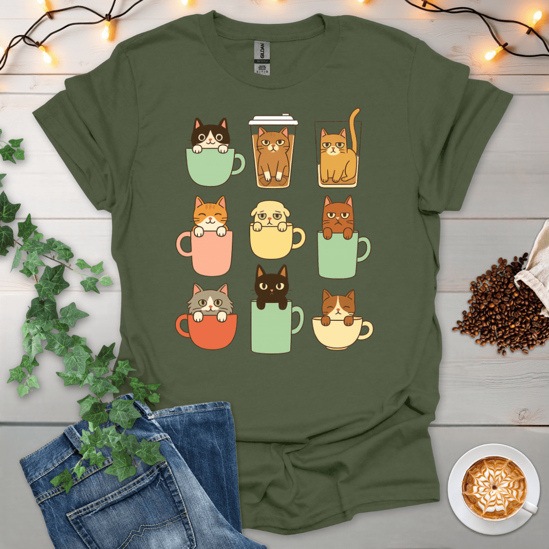 Cups Of Cat T-Shirt