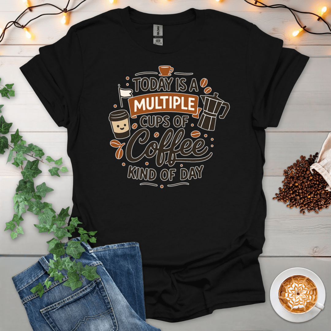Multiple Cups Of Coffee Kind Of Day T-Shirt