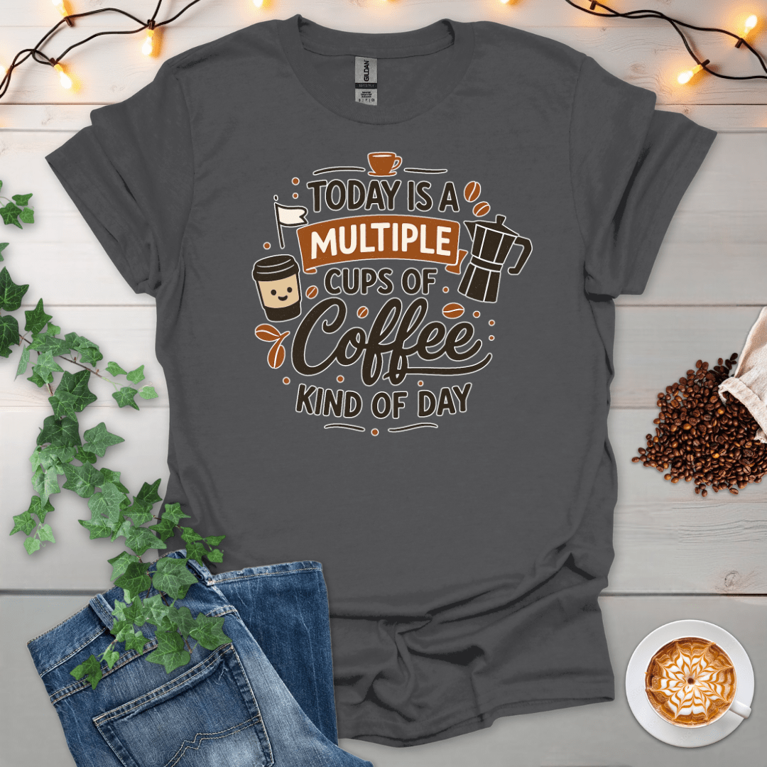 Multiple Cups Of Coffee Kind Of Day T-Shirt