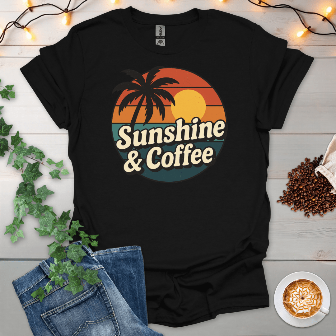 Sunset Sunshine And Coffee T-Shirt