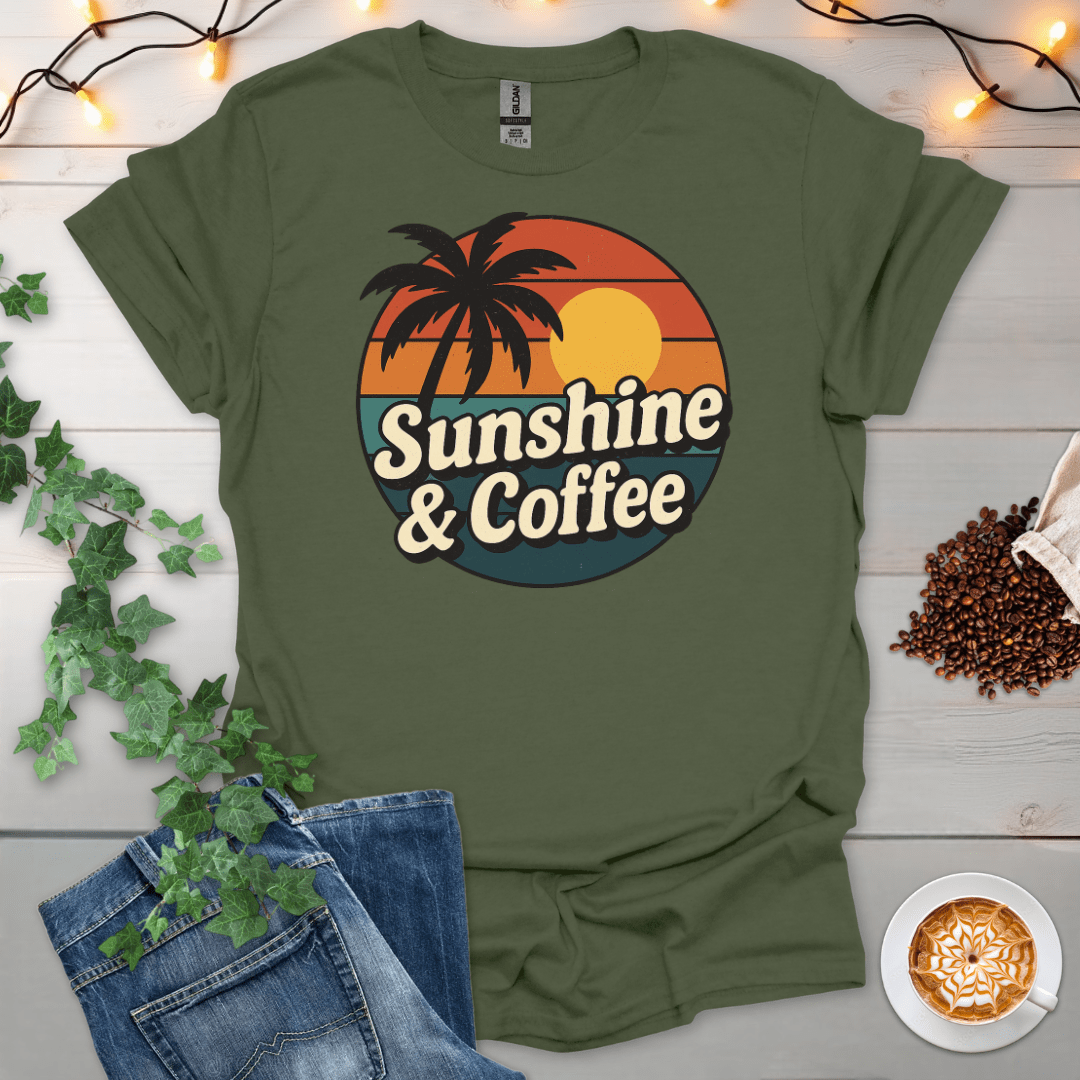 Sunset Sunshine And Coffee T-Shirt