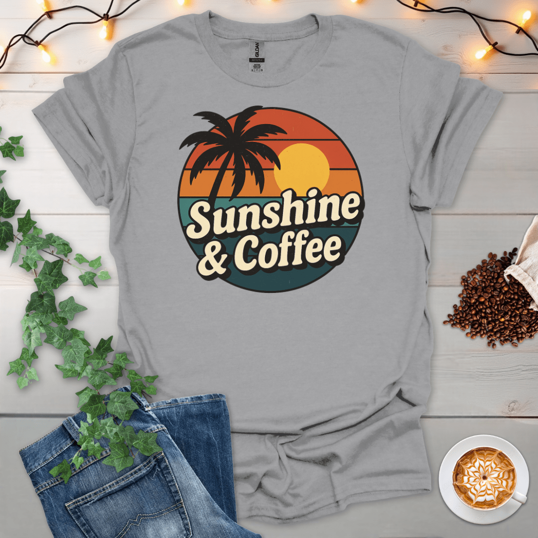Sunset Sunshine And Coffee T-Shirt