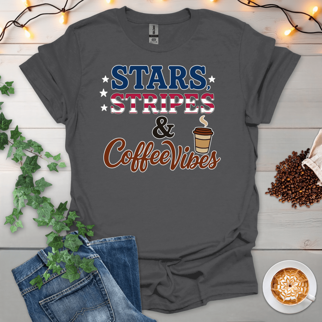 Stars Stripes & Coffee Vibes T-Shirt