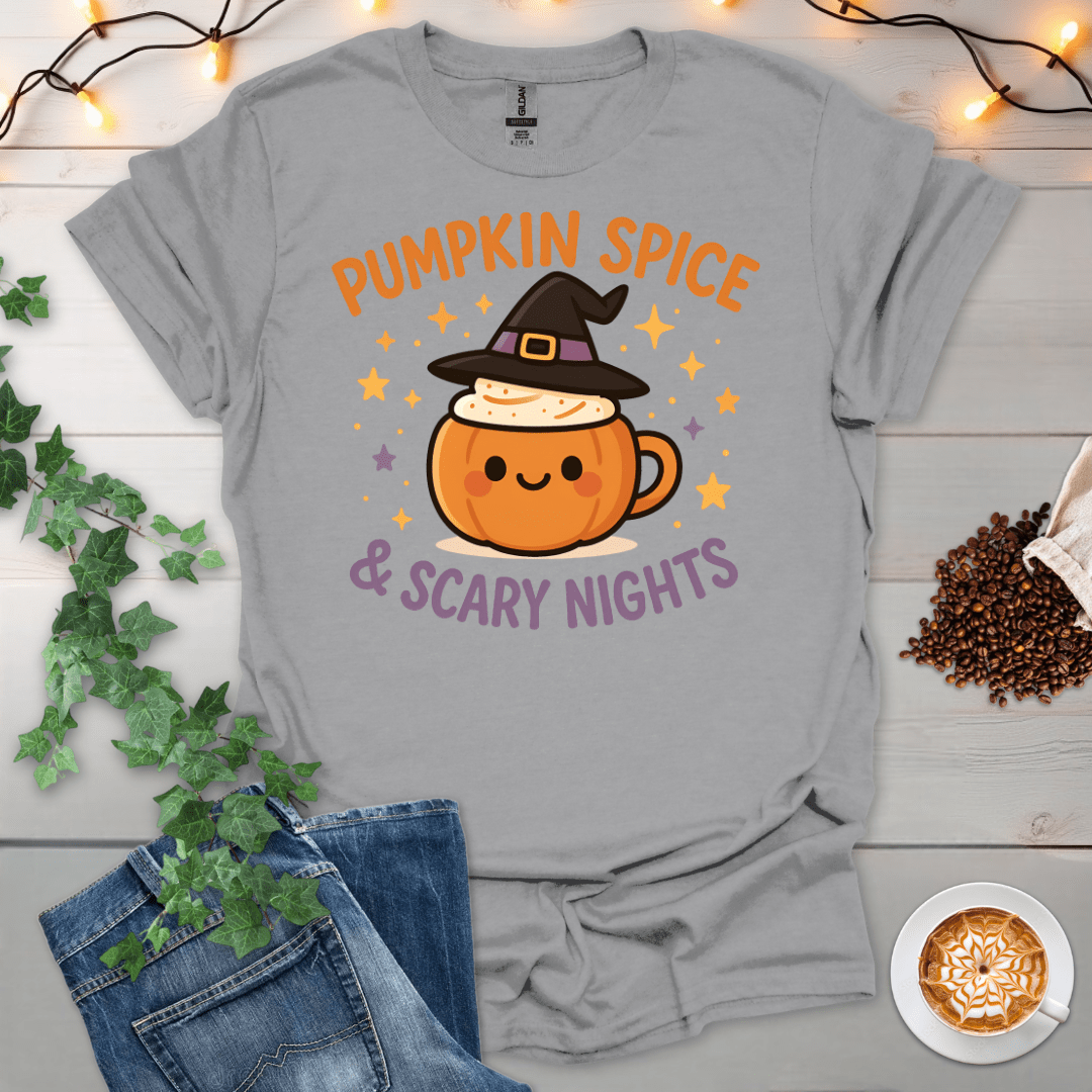 Pumpkin Spice And Scary Nights T-Shirt