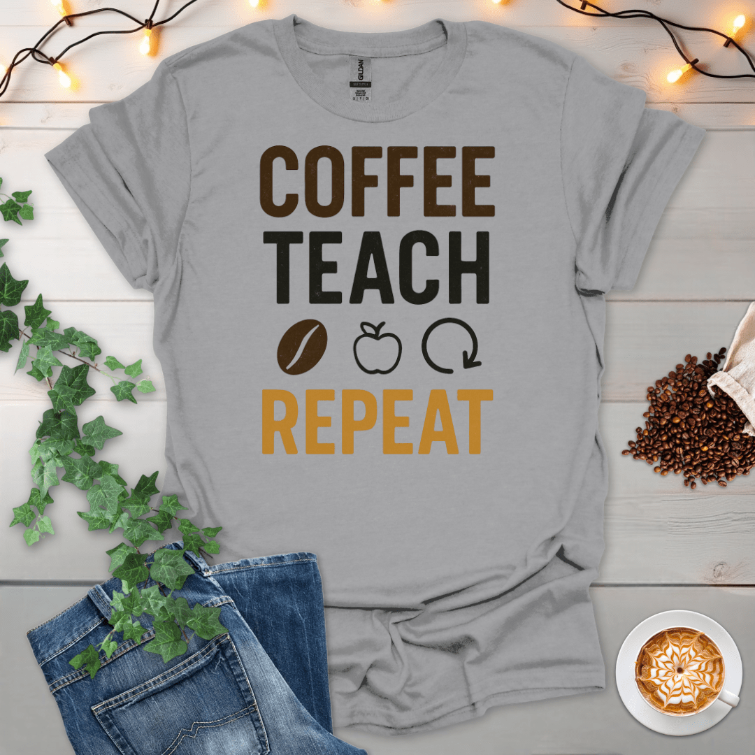Coffee Teach Repeat T-Shirt