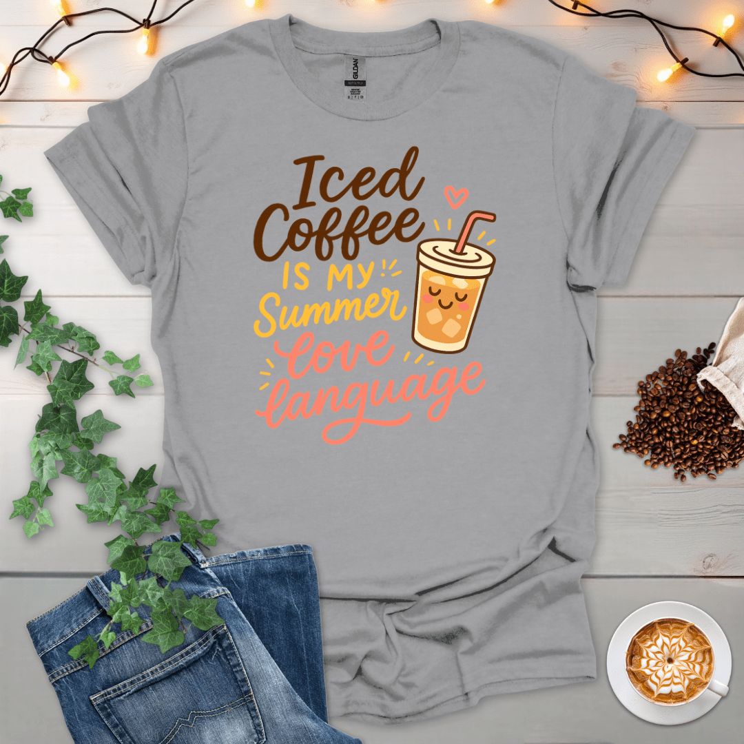 Iced Coffee Is My Summer Love Language T-Shirt