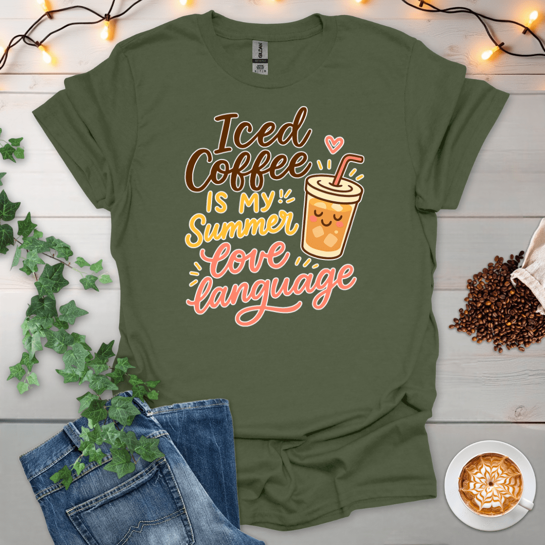 Iced Coffee Is My Summer Love Language T-Shirt