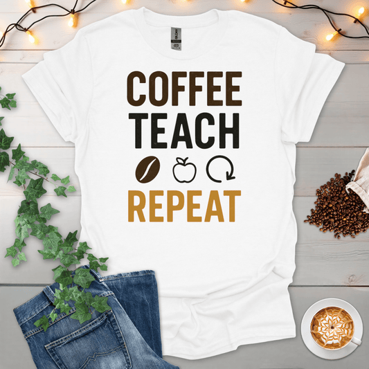 Coffee Teach Repeat T-Shirt